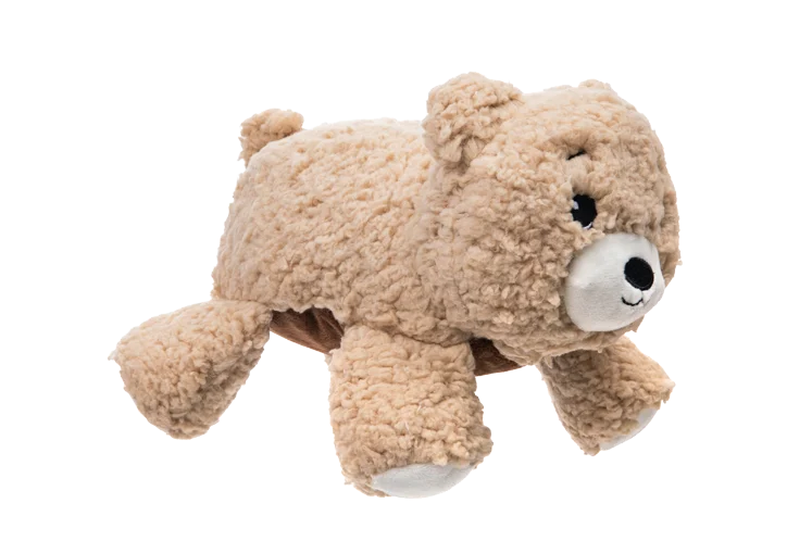 Jucărie de pluș sherpa pentru câini, cu chițăitoare mare – Growl Fuzzaroos Benny ursul - imagine 3