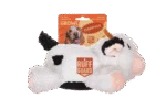 Jucărie de pluș pentru câini din pluș sherpa, cu chițăitoare mare – Growl Fuzzaroos Coco văcuța