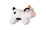 Jucărie de pluș pentru câini din pluș sherpa, cu chițăitoare mare – Growl Fuzzaroos Coco văcuța - imagine 4