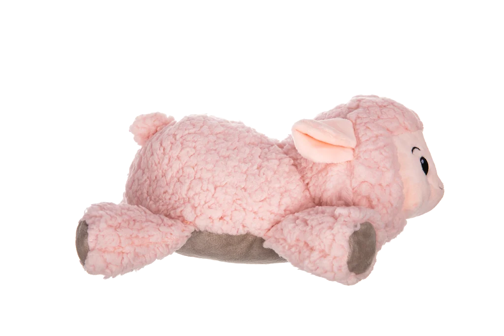 Jucărie de pluș Sherpa pentru câini cu piuitor mare – Growl Fuzzaroos Lolly mielușelul - imagine 2