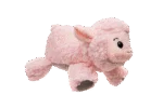 Jucărie de pluș Sherpa pentru câini cu piuitor mare – Growl Fuzzaroos Lolly mielușelul - imagine 3