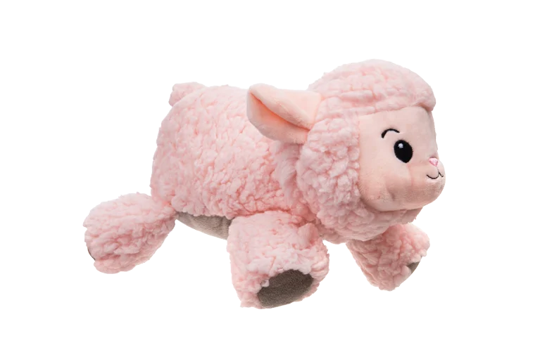 Jucărie de pluș Sherpa pentru câini cu piuitor mare – Growl Fuzzaroos Lolly mielușelul - imagine 3