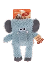 Jucărie de pluș pentru câini cu formă de cub și chițăitoare – Growl Block Heads Trunky, elefantul