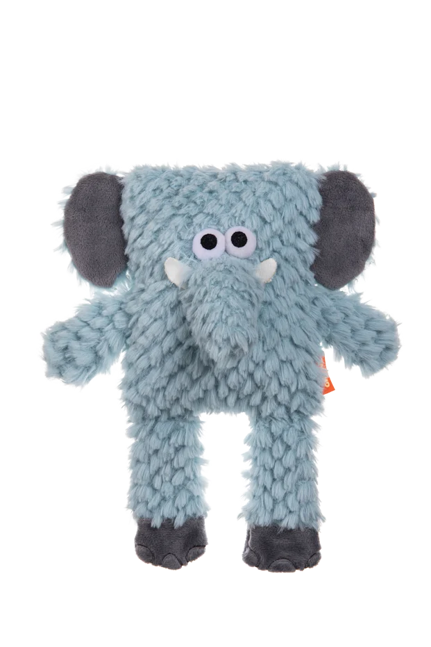 Jucărie de pluș pentru câini cu formă de cub și chițăitoare – Growl Block Heads Trunky, elefantul - imagine 2