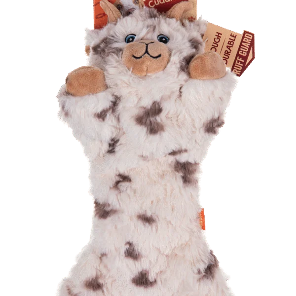Jucărie de pluș pentru câini, cu 5 chițăitori și hârtie foșnitoare – Growl Cuddlerz Nibblers Capra