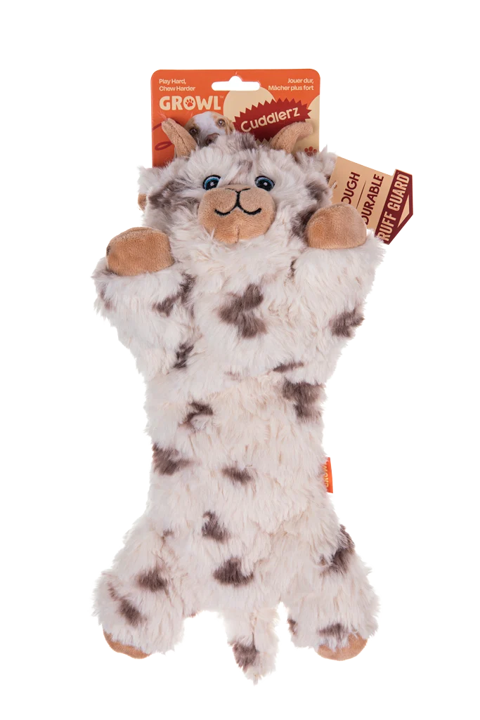 Jucărie de pluș pentru câini, cu 5 chițăitori și hârtie foșnitoare – Growl Cuddlerz Nibblers Capra - imagine 1