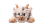 Jucărie de pluș pentru câini, cu 5 chițăitori și hârtie foșnitoare – Growl Cuddlerz Nibblers Capra - imagine 2