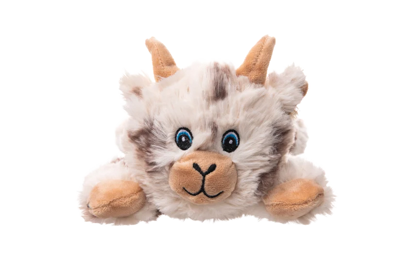 Jucărie de pluș pentru câini, cu 5 chițăitori și hârtie foșnitoare – Growl Cuddlerz Nibblers Capra - imagine 2