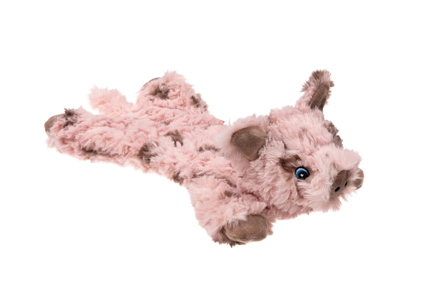Jucărie de pluș pentru câini, cu 5 chițăitoare și hârtie foșnitoare – Growl Cuddlerz Snorters porcușorul - imagine 3