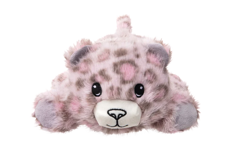 Jucărie de pluș pentru câini cu cusături rezistente – Growl Snugglez Sierra, leopardul zăpezilor - imagine 2