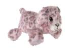 Jucărie de pluș pentru câini cu cusături rezistente – Growl Snugglez Sierra, leopardul zăpezilor - imagine 3