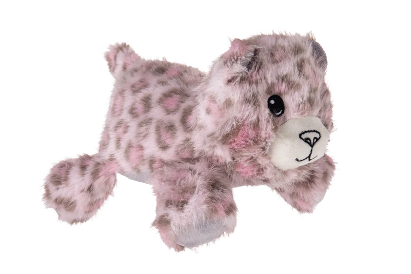 Jucărie de pluș pentru câini cu cusături rezistente – Growl Snugglez Sierra, leopardul zăpezilor - imagine 3