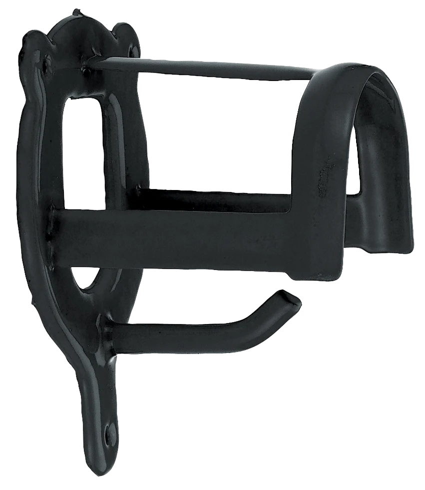 Suport pentru căpăstru din metal, model rotund, negru - imagine 1