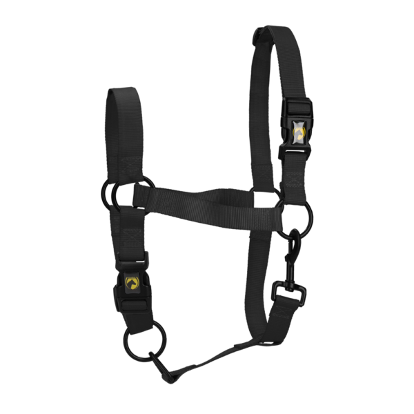 Căpăstru din nailon cu curea nazală reglabilă, negru, XS – Excellent Essential
