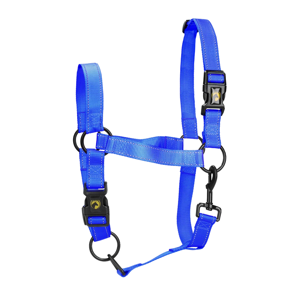 HALS1104A.png Căpăstru din nylon cu detalii reflectorizante, albastru L – Excellent Premium - imagine 1