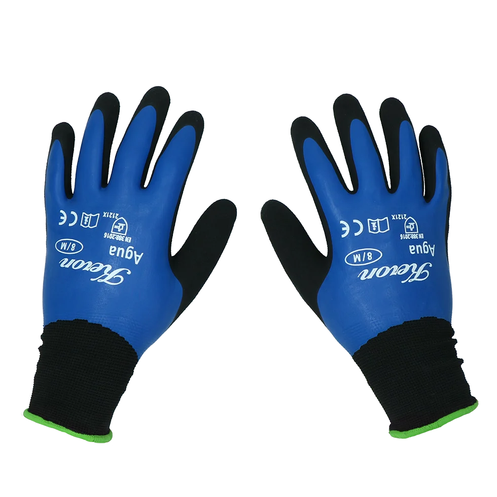 Mănuși de lucru din nailon cu spumă de latex, rezistente la apă, mărimea XL (10) – Keron Fine-knit Agua - imagine 1