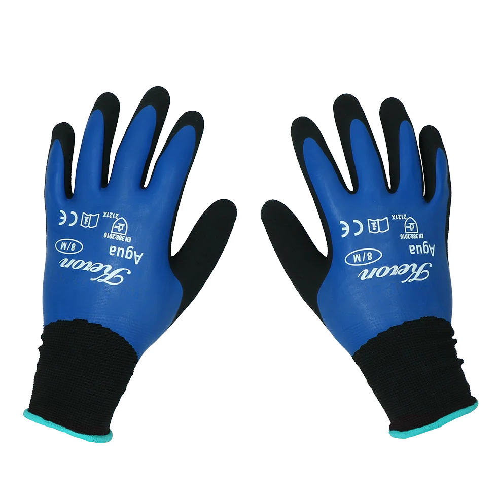 Mănuși de lucru din nailon cu spumă de latex, rezistente la apă, mărimea XXL (11) – Keron Fine-knit Agua - imagine 1