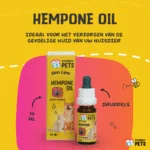 Ulei pentru îngrijirea pielii câinilor, cu ulei din semințe de cânepă, 10 ml – Excellent Pets HempOne Oil - imagine 2
