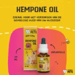 Ulei pentru îngrijirea pielii câinilor, cu ulei din semințe de cânepă, 20 ml – Excellent Pets HempOne Oil - imagine 2