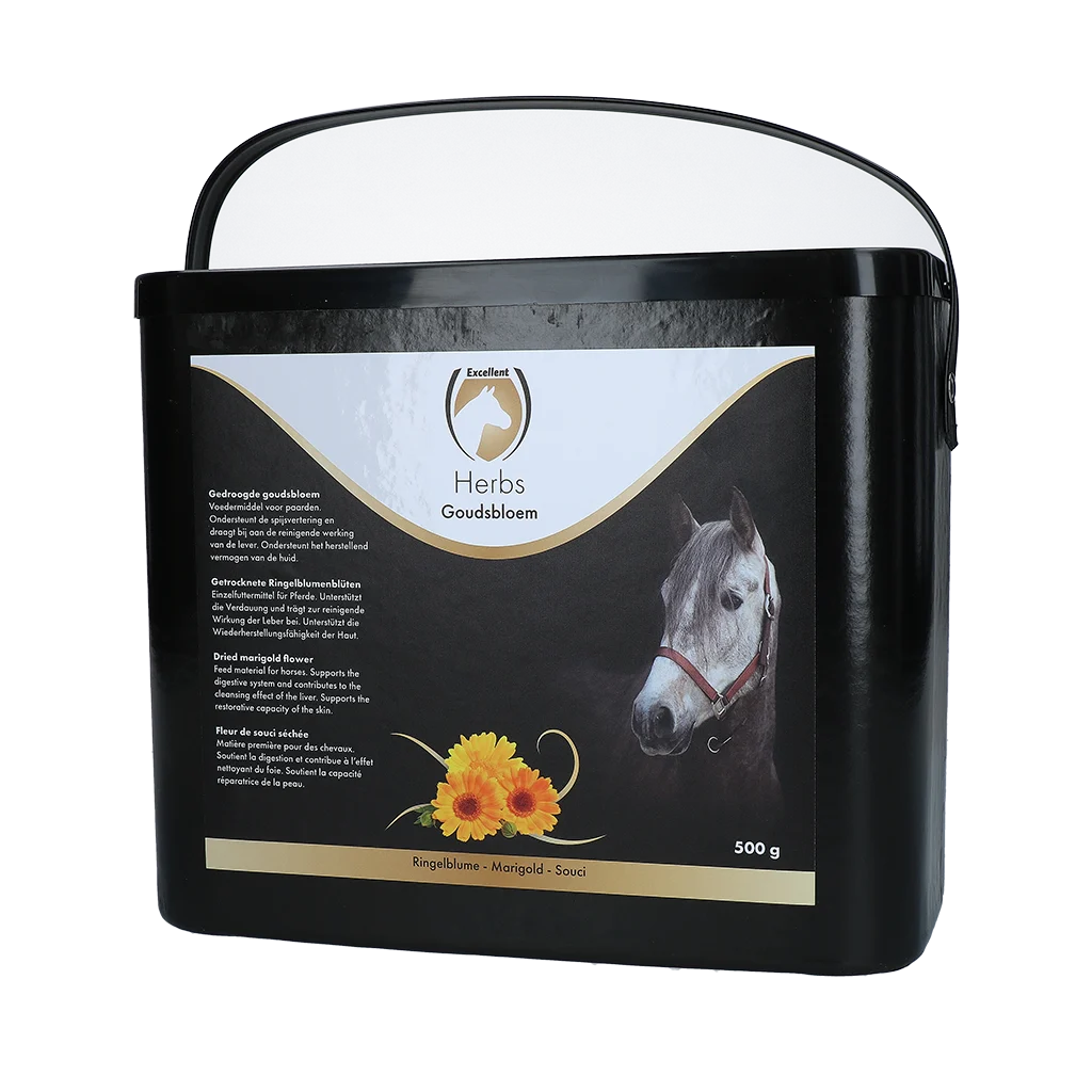 Gălbenele pentru cai, pentru susținerea digestiei, 500 g – Excellent Horse Herbs Goudsbloem - imagine 1
