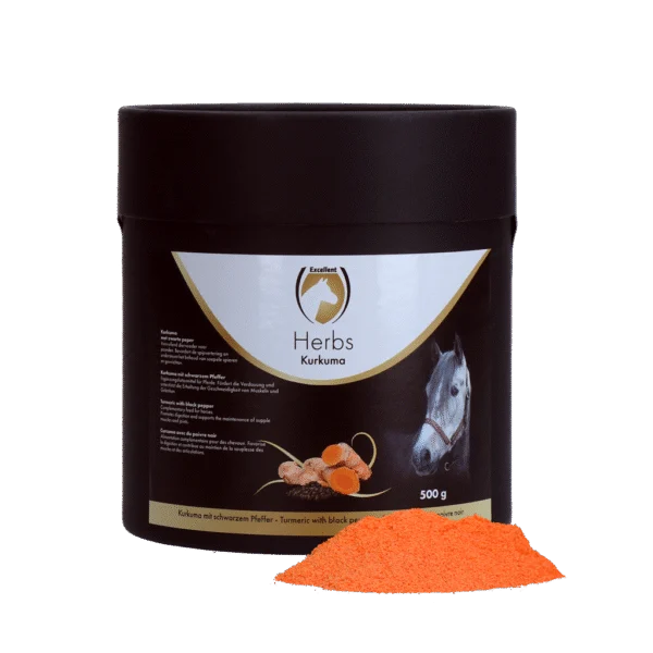 Turmeric cu piper negru pentru cai, 500 g – Excellent Horse Herbs Turmeric