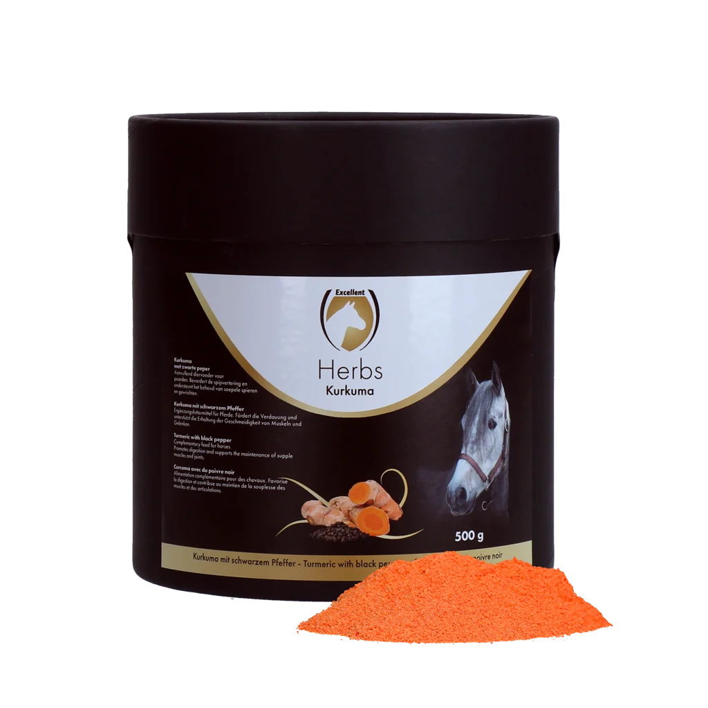 Turmeric cu piper negru pentru cai, 500 g – Excellent Horse Herbs Turmeric - imagine 1