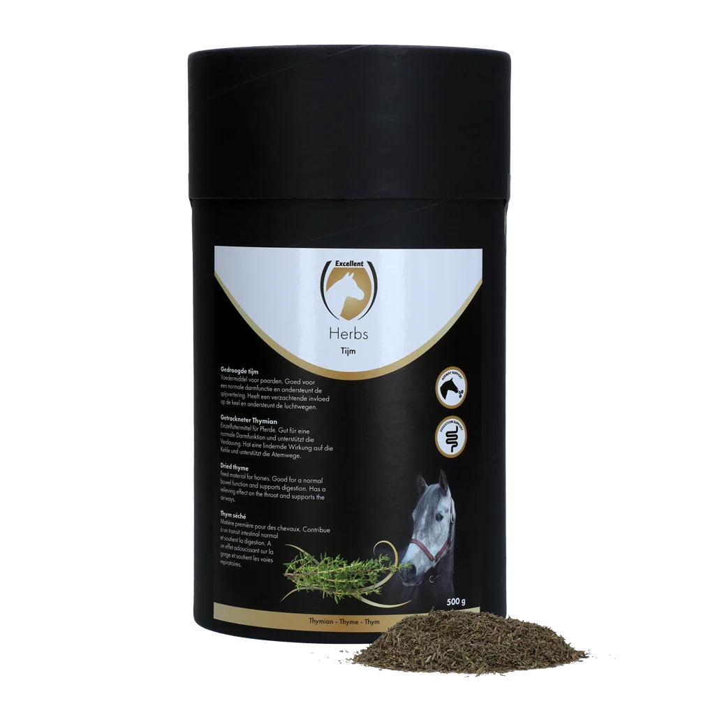 Cimbru pentru cai, pentru susținerea căilor respiratorii, 500 g – Excellent Horse Herbs Tijm - imagine 1