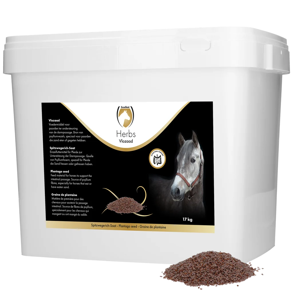 Semințe de psyllium pentru cai, cu fibre de psyllium, 17 kg – Excellent Horse Herbs Psyllium - imagine 1
