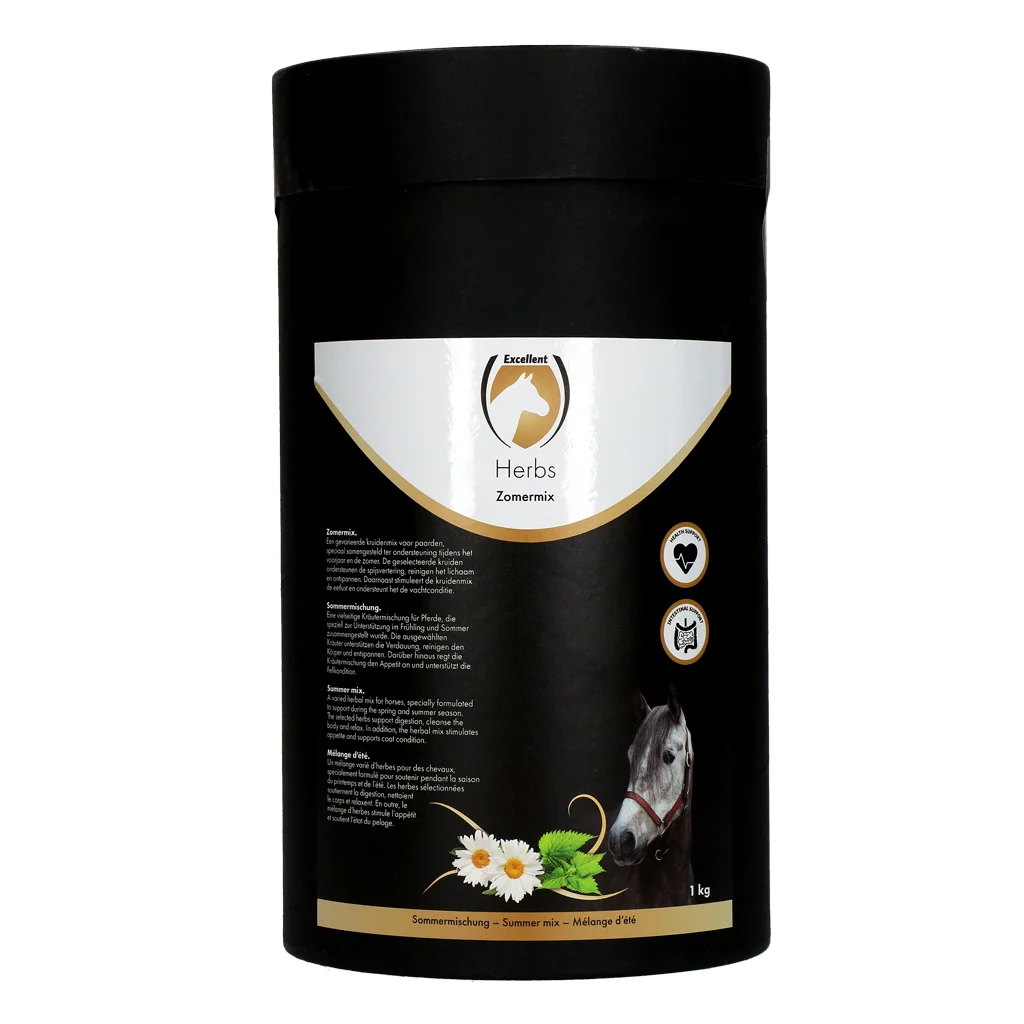Amestec de plante aromatice de vară pentru cai, 1 kg – Excellent Horse Herbs Zomermix - imagine 1