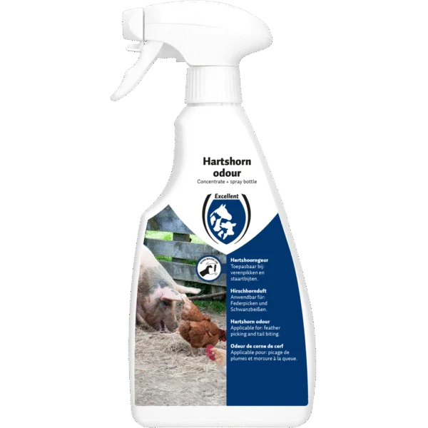 Spray cu miros de corn de cerb pentru ciugulirea penelor, mușcarea cozii și lupte – Excellent