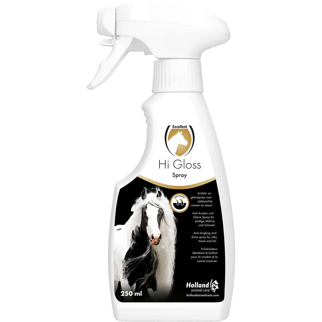 Spray pentru luciul coamei și cozii, descurcant, 250 ml – Excellent Horse Hi Gloss Spray - imagine 1