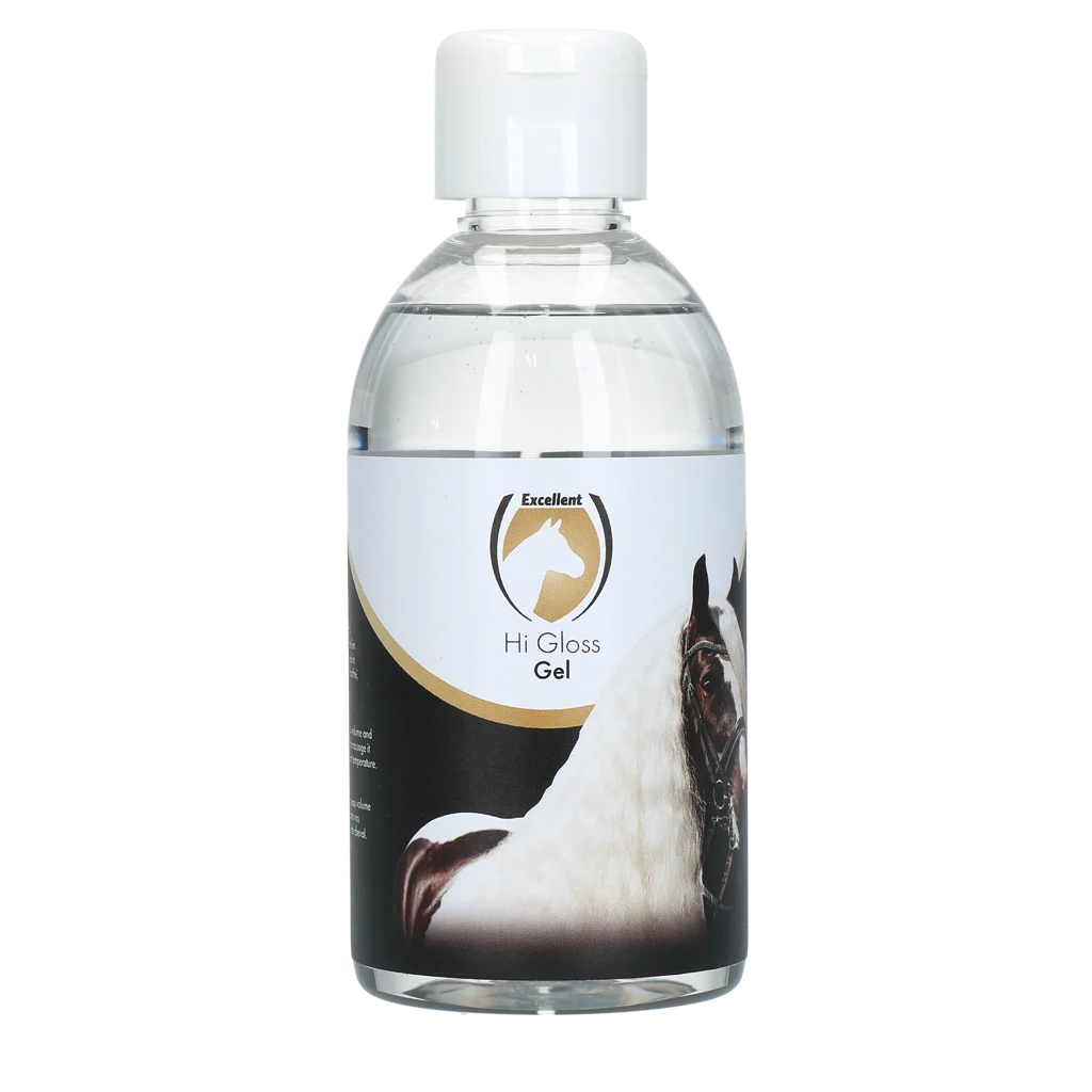 HIGL03000.png Gel pentru luciu pentru coamă și coadă, 250 ml – Excellent Horse Hi Gloss Gel - imagine 1