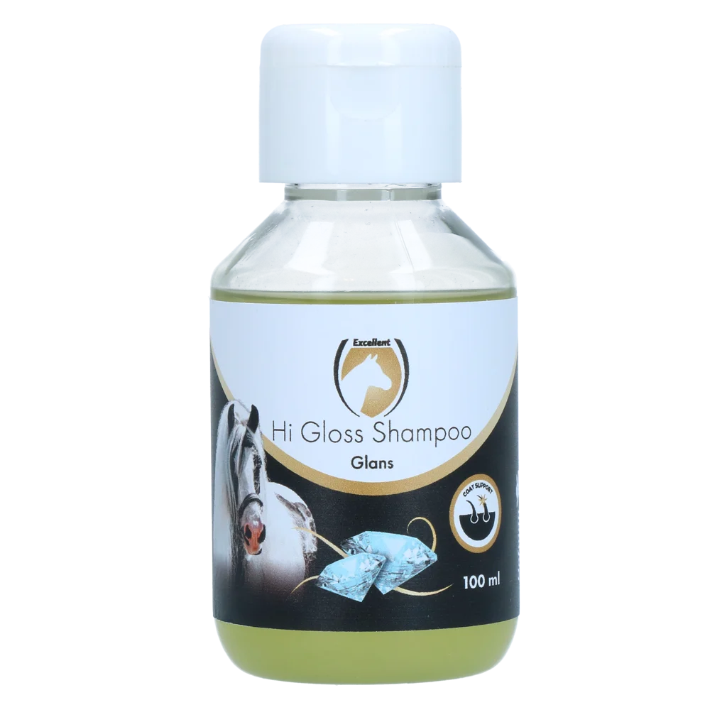 Șampon pentru cai pentru o blană strălucitoare, 100 ml – Excellent Horse Hi Gloss Shampoo Original - imagine 1