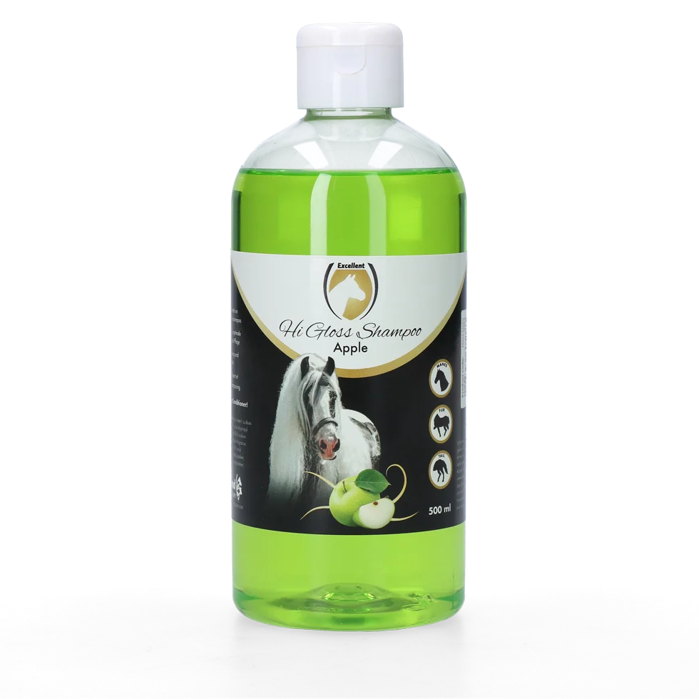 HIGL5090.png Șampon pentru cai pentru strălucire, Măr, 500 ml – Excellent Horse Hi Gloss Shampoo - imagine 1