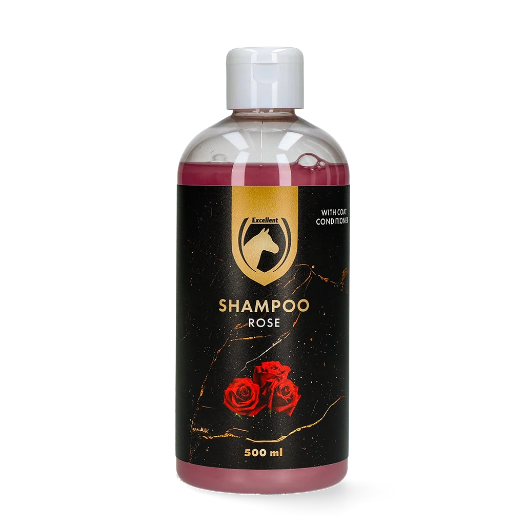 Șampon pentru cai, pentru o blană strălucitoare, 500 ml – Excellent Horse Hi Gloss Shampoo Rose - imagine 1