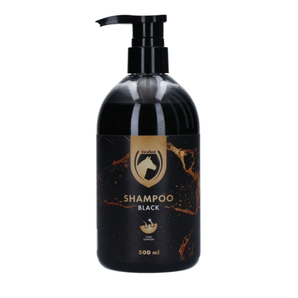 Șampon pentru cai, pentru culoarea și strălucirea blănii, 500 ml – Excellent Horse Hi Gloss Shampoo Zwart