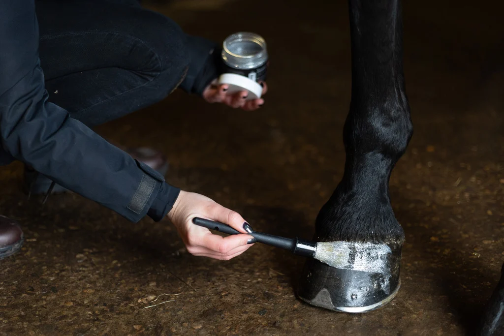 Lac cu sclipici pentru copite, argintiu, 150 ml – Excellent Horse Hi Gloss Glitter Hoof Polish - imagine 3