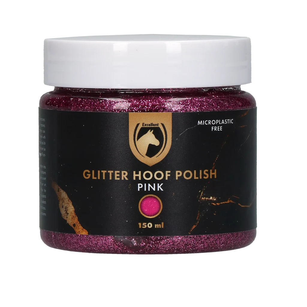 HIGL7052.png Lac roz cu sclipici pentru copite, 150 ml – Excellent Horse Hi Gloss Glitter Hoof Polish - imagine 1
