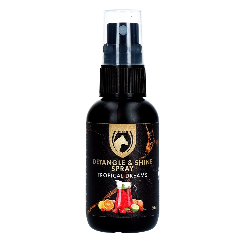 Spray pentru descurcarea coamei și cozii, 50 ml – Excellent Horse Detangle & Shine Spray Tropical Dreams - imagine 1