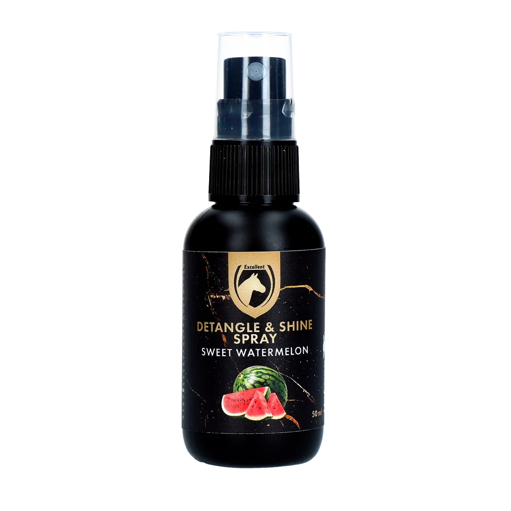 Spray pentru descurcarea coamei și cozii, 50 ml – Excellent Horse Detangle & Shine Spray Sweet Watermelon - imagine 1