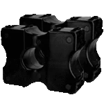 Blocuri cavaletti din plastic negre, 2 bucăți, 40 x 30 x 15 cm – Vplast Cavaletti