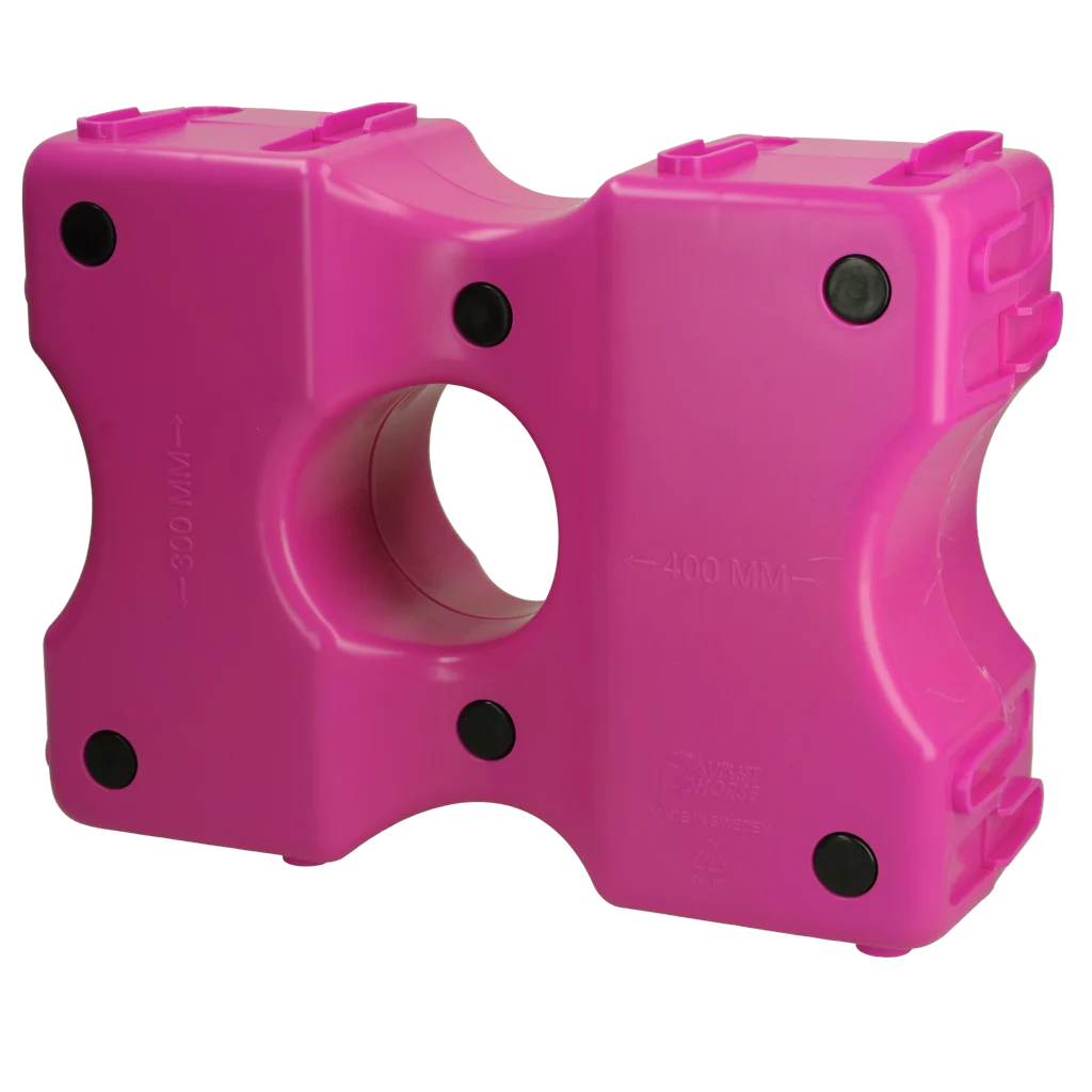 Blocuri cavaletti din plastic, roz, 2 bucăți, 40 x 30 x 15 cm – Vplast Cavaletti - imagine 2