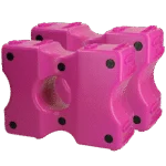 Blocuri cavaletti din plastic, roz, 2 bucăți, 40 x 30 x 15 cm – Vplast Cavaletti