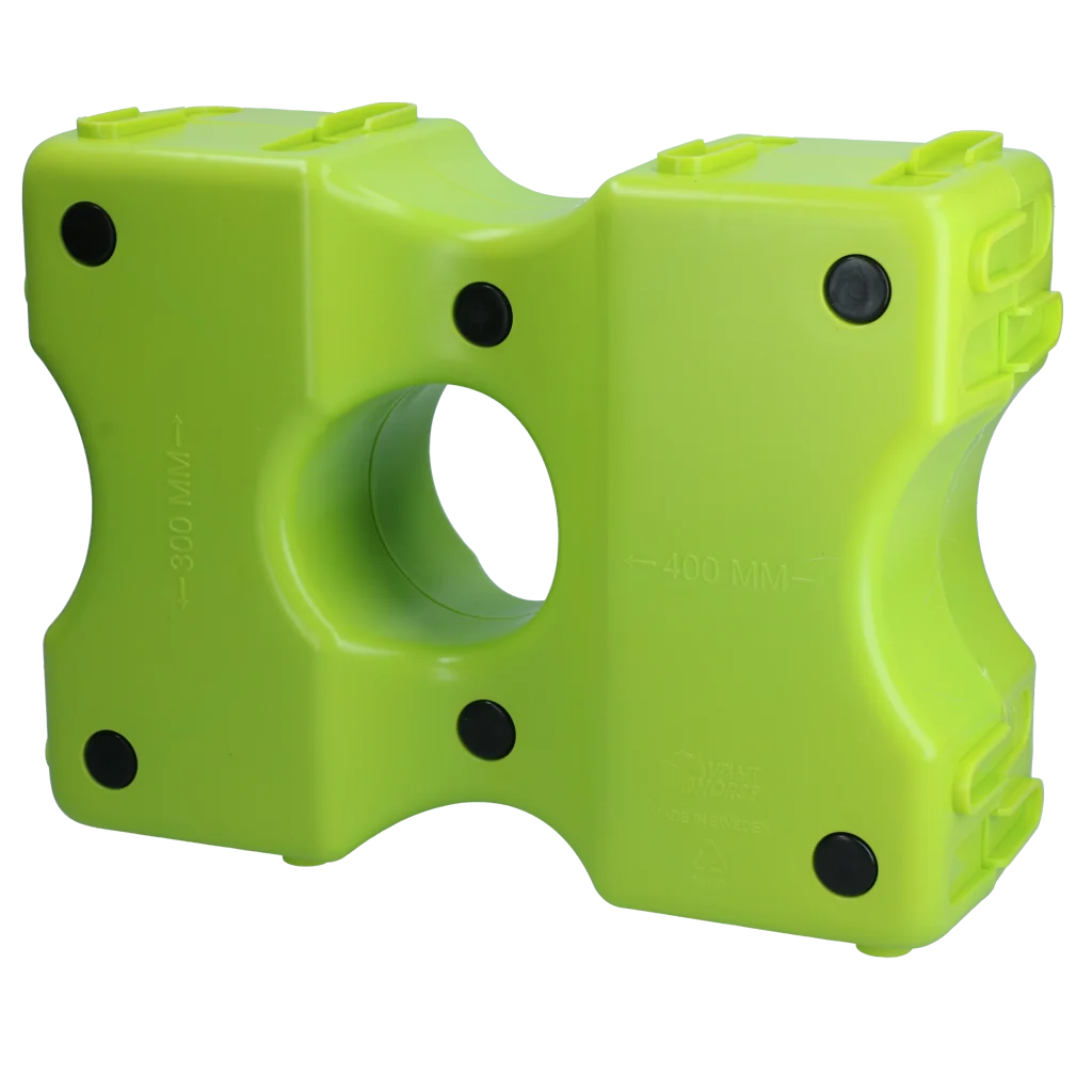 Blocuri cavaletti din plastic, verzi, 2 bucăți, 40 x 30 x 15 cm – Vplast Cavaletti - imagine 2