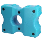Blocuri cavaletti din plastic, albastre, 2 bucăți, 40 x 30 x 15 cm – Vplast Cavaletti - imagine 2