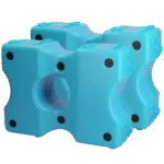 Blocuri cavaletti din plastic, albastre, 2 bucăți, 40 x 30 x 15 cm – Vplast Cavaletti