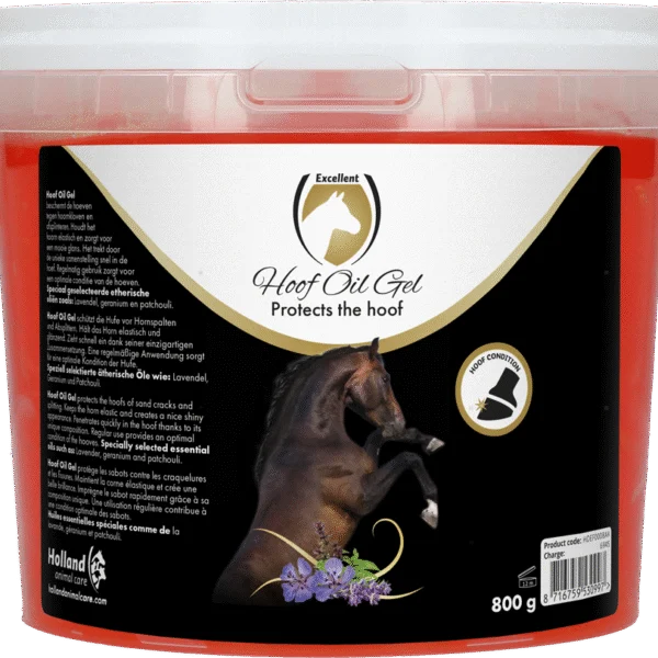 Gel pentru copite cu uleiuri esențiale, 800 g – Excellent Horse Hoof Oil Gel