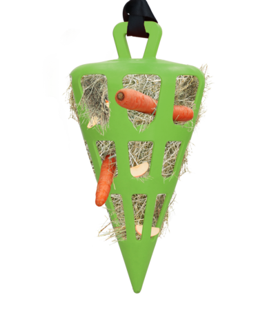 Hrănitor lent pentru cai din cauciuc natural, verde – Hay Slow Feeder Fun & Flex Carrot