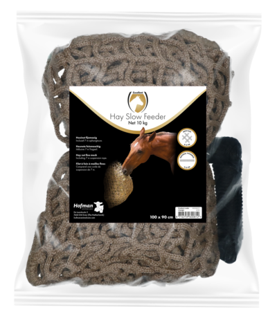 Plasă Slowfeeder pentru fân, pentru cai, 10 kg, ochiuri de 45 mm – Hay Slow Feeder Net