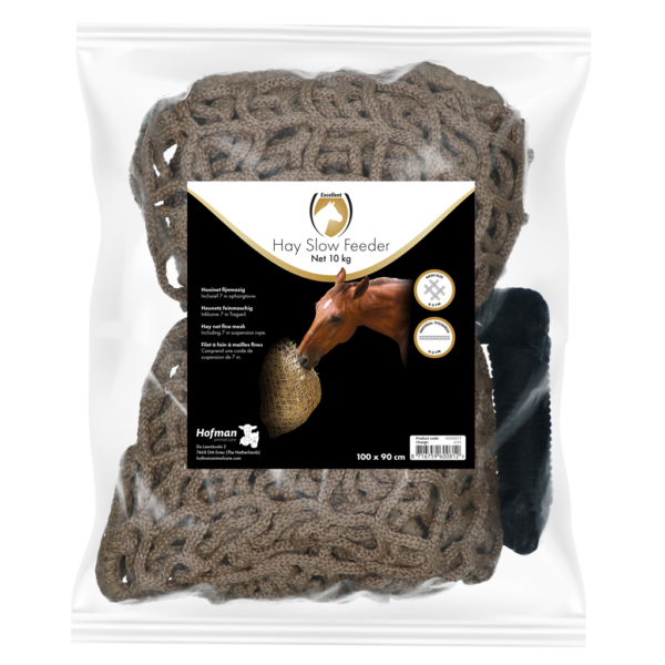 Plasă Slowfeeder pentru fân, pentru cai, 10 kg, ochiuri de 45 mm – Hay Slow Feeder Net